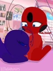 blue_eyes blue_skin duusu english_text female female/female female_only kwami legs_held_open legs_spread licking_pussy littlelilith miraculous:_tales_of_ladybug_and_cat_noir miraculous_ladybug red_skin screencap_background tagme tikki_(miraculous_ladybug) wtf yuri