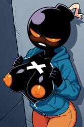 1female 1girls ai_assisted ai_generated annoyed annoyed_expression annoyed_face anthro anthro_female anthro_focus anthro_only black_body black_skin blue_hoodie blush blush blush_lines blushing_female bomb_girl bomb_head bomb_humanoid civitai clothed clothed_anthro clothed_female colored_skin coloredbin.ai coloredbin_ai exposed_boobs exposed_breasts exposed_tits female female_anthro female_focus female_only flashing flashing_boobs flashing_breasts flashing_tits friday_night_funkin friday_night_funkin_mod front_view front_view_focus frown frowning frowning_female fully_clothed fully_clothed_anthro fully_clothed_female fully_clothed_humanoid genderswap_(mtf) hoodie huge_boobs huge_breasts huge_breasts large_boobs large_breasts large_head large_tits looking_away looking_away_from_viewer open_hoodie open_top open_topwear orange_areola orange_blush orange_eyes orange_nipples orange_pants orange_sclera outdoor_exposure outdoor_nudity outdoors pants plump_boobs plump_breasts plump_tits presenting presenting_boobs presenting_breasts presenting_tits round_head rule_63 slim_female solo solo_anthro solo_female solo_focus upper_body upper_body_focus upper_body_only white_eyes whitty_(friday_night_funkin) x_mark x_marking
