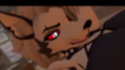 3d ambiguous_gender animated canid canid_demon collar furry futanari helluva_boss implied_futanari implied_oral loona_(helluva_boss) red_sclera sloppydragons spiked_collar tagme talking_to_viewer vrchat white_eyes white_fur