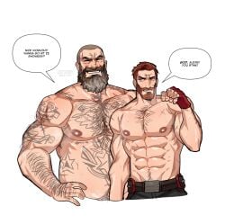 2025 2boys alexei_shostakov bear beard blonde_hair body_hair fat fat_male gay hairy_male john_walker male_only marvel marvel_cinematic_universe musk musk_clouds naked nipples nude nude_male older_male red_guardian_(marvel) revealyoursins scars shirtless shirtless_male sweat sweating sweaty sweaty_body tattoos tattoos_everywhere us_agent yaoi younger_male