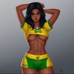 ai_generated brazil brazilian breasts dark-skinned_female dark_skin solo solo_female solo_focus