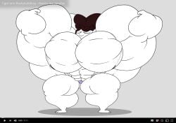 abs biceps big_muscles broozerpunch brown_hair excessive_muscles female hair huge_muscles jaiden jaiden_animations large_muscles long_hair muscles muscular muscular_arms muscular_female muscular_legs muscular_thighs needs_breasts pecs