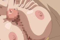 animated attractive_female big_breasts big_penis gif glasses milf paizuri perky_nipples soredemo_tsuma_wo_aishiteru voluptuous_female