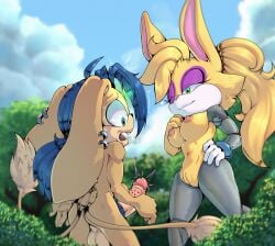 1boy 1girls bunnie_rabbot oc original_character polaris_art sonic_(series) sonic_the_hedgehog_(series) tagme