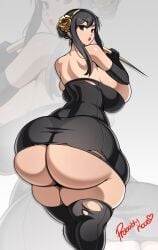 1girl 1girls ass ass_focus assassin bbw chubby female female_human gold_hairband human jpg probablynoon spy_x_family tagme thicc thorn_princess tits twitter_link yor_briar yor_forger