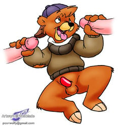 anthro bear disney fur furry kit_cloudkicker male male_only mammal multiple_males tagme talespin yaoi