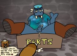 2boys absurd_res adopted_(lore) adopted_brother after_anal after_anal_penetration after_incest after_sex anthro anthro_male anthro_on_anthro anthro_only anus background balls beaver blue_body blue_hat bodily_fluids boots broadside_beach brother_(lore) brothers brown_body brown_boots brown_fur brown_penis buckteeth bucky_beaver closed_eyes clothes clothing cock creampied cum cum_in_ass cum_in_asshole cum_in_butt cum_in_pussy cum_on_ground dialogue dick digital_media_(artwork) dizzy_eyes duo english english_dialogue erect_penis flying_sweatdrops footwear furry furry_male furry_on_furry furry_only gay genital_fluids genitals hat headwear heart heart_symbol hi_res highres incest incest_(lore) jizz lidded_eyes m/m male male/male male_anthro male_anus male_furry male_on_male male_only mostly_offscreen_character mostly_offscreen_male nickname no-human no_human no_humans non-human non-human_only only_furry only_male partially_offscreen_character penis pinniped png pussy rodent semen semen_on_ground shipwrecked_64 shirt siblings sitting sitting_down smile smiling solo_focus spiral_eyes spiral_pupils stated_incest t-shirt tail teeth_showing testicles text tusk tusks unknown_artist vein veins veiny_penis video_games walrus walter_walrus white_hat
