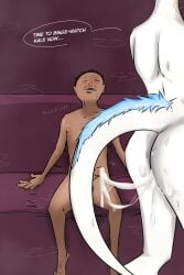 absurd_res after_sex anthro ass balls blush bodily_fluids breasts cum cum_in_ass cum_inside cum_stain cum_string dialogue dragon drained duo erection exhausted female genital_fluids genitals hair heart_symbol hi_res horn human human_on_anthro humanoid humanoid_genitalia humanoid_penis interspecies mahjong_soul male male/female mammal mythological_creature mythological_scalie mythology nude onomatopoeia penis scalie sex simple_background sitting sitting_on_another solo sound_effects speech_bubble steam sweat sweatdrop tail temnelc text thick_thighs white_dragon_(mahjong_soul)