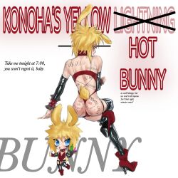 ass ass_thongs buttocks dilf femboy femboy_dilf fetish fetish_wear heels hot_bunny kemonomimi kemonomimi_bunny konoha's_yellow_lighting latex_gloves latex_stockings minato minato_namikaze namikaze_minato naruto prostitute sexy_bunny stockings thongs yellow_hair yellow_lighting