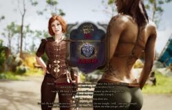 1boy 1girls baldur's_gate_3 dialogue dinoboy555 dungeons_and_dragons female femboy flirting forgotten_realms githyanki lae'zel male tagme tav_(baldur's_gate) text
