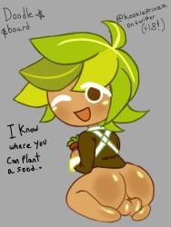big_balls cookie_run cookie_run_ovenbreak femboy green_hair herb_cookie male male_only plant tagme