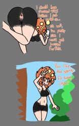 1girls anus ass breasts castform female gijinka painted_clothes pokemon pussy sunny_(suspiciouslaundry) suspiciouslaundry tagme