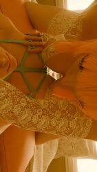 2girls 3d bedroom before_sex breast_grab breast_squeeze breasts dominant domination emilie_de_rochefort female femdom grabbing kazama_asuka long_hair luxuryart tekken tekken_8 yuri