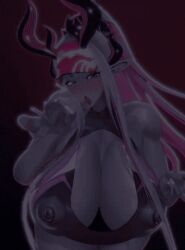 1girls 3d animated animated big_breasts blowjob_gesture erect_nipples fate/grand_order fate_(series) female ibuki_douji_(fate) licking moaning nail_polish negakura_imu nipples_visible_through_clothing oni pointy_ears swimsuit tongue_out