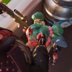 1boy 1girls adult_and_teenager adult_on_young age_difference bandage_on_nose big_penis black_jacket blowjob cute deepthroat eye_contact fellatio female fortnite green_hair gun hairpin hetero horn_grab interspecies light-skinned_male lightsaber looking_up male minato_hakaru nemia_(fortnite) older_on_younger oni oni_female oni_horns oral oral_sex petite pov red_skin red_skinned_female roninsune saliva saliva_string saliva_trail skinny slim sloppy sloppy_blowjob sloppy_deepthroat teenager twintails weapon white_shirt young