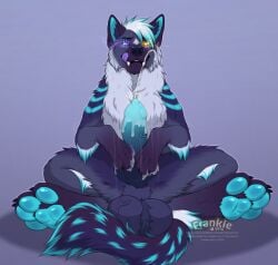 animal_genitalia animal_penis aura balls big_balls big_penis bodily_fluids canid canine canine_genitalia canine_penis canis claws cum cum_drip cum_on_penis cumshot dire_wolf dripping ejaculation erection fangs fenn.perrox feral fluffy fluffy_tail fuzzy fuzzy_balls genital_fluids genitals hi_res knot knot_root knotted_penis licking male mammal mane masturbation pawpads paws penile penile_masturbation penis precum precum_drip precum_on_own_penis prehistoric_species purple_eyes rexxy_(pipinosgr) saggy_balls scar sheath sitting solo spread_legs spreading tail teeth toe_claws tongue tongue_out vein veiny_balls veiny_knot veiny_penis wolf yellow_eyes