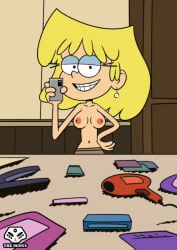 1girls breasts female female_only hi_res lori_loud nickelodeon nipples phone selfie smartphone solo teeth the_loud_house theminus topless