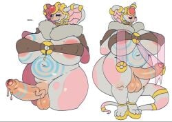 annacrazytoivo anthro big_balls big_breasts big_penis female futa_only futanari grey_body half-dressed heels humanoid original_character piercing piercings snake_futa snake_girl snake_hood snake_humanoid snake_tail thick_thighs wide_hips