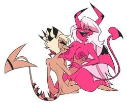 anthro breast_grab breast_play breast_suck breasts demon duo female hand_on_breast helluva_boss imp larger_female male male/female penetration penile penile_penetration penis_in_pussy pixelz size_difference striker_(helluva_boss) succubus sucking vaginal_penetration vaginal_penetration verosika_mayday