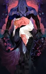 2boys cloud_strife final_fantasy final_fantasy_vii gay sephiroth size_difference