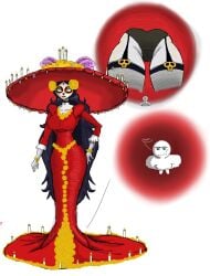 ass black_hair giantess goddess hispanic_female la_muerte lingerie panties the_book_of_life unaware upskirt