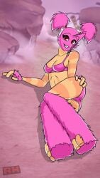 air_island ass breasts female hair my_singing_monsters pomily pompom_(my_singing_monsters) remyhobo tagme text video_games