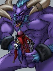 2boys alistar furry gay league_of_legends male male/male male_only muscular penis shaco yaoi