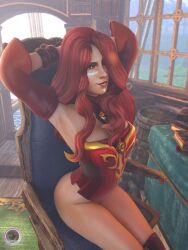 3d armpits dota_2 lina red_hair sfmstudio