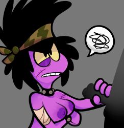 black_hair desperadiation disney_channel emily_ripov grimace handjob large_breasts purple_skin stitches wander_over_yonder