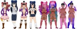 2futas 2girls :>= alpha_channel areolae ass bimbo bimbofication blowjob_face brain_drain brainwashing breast_expansion breasts censored corruption dark-skinned_futanari dark_skin drug eye_color_change female futa_only futa_urethral_insertion futanari futanari_penetrated futanari_transformation ganguro gyaru hair_color_change hair_growth high_heel_boots high_heels hoop_earrings huge_ass huge_breasts humiliation jo'on_yorigami kisekae large_ass light-skinned_female light-skinned_futanari light_skin navel nipple_piercing nipples nose_hook npg8993 penis personality_change shion_yorigami smoke standing tan thick_lips thick_thighs touhou transformation transparent_background urethral urethral_insertion wide_hips