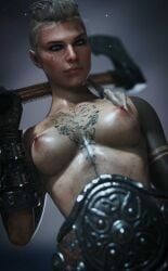 1girls 3d assassin's_creed_(series) assassin's_creed_valhalla axe braided_hair breasts eivor_varinsdottir female_only forged3dx hard_nipples medium_breasts nipples solo_female tagme tattoo thick_thighs topless topless_female viking viking_female