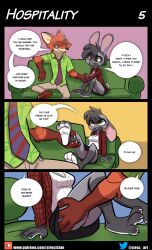 catherine_hopps_(siroc) clothing comic disney furry hospitality_(comic) nick_wilde page_5 panties siroc skirt zootopia