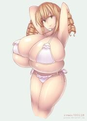 1girls bra breasts_bigger_than_head gigantic_breasts huge_breasts hyper massive_breasts pixiveo tagme