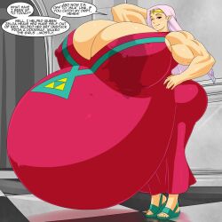 1girls belly big_belly big_breasts breasts capcom cleavage female hyper_pregnancy impa impa_(oracle_series) lactation lactation_through_clothes massive_belly massive_breasts milf muscle_mommy muscular muscular_female nintendo nipple_bulge oracle_of_ages oracle_of_seasons pregnant solo_female the_legend_of_zelda zdemian