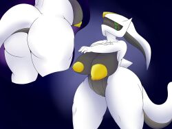 anthro arceus ass bloocherrypie breasts female female_only pokemon thick