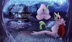 blood bodily_fluids cowgirl_position creepypasta dominant dominant_female duo eeeee eevee eeveelution espeon female feral forest forest_background from_front_position genitals gore hi_res human male male/female mammal nature nature_background night nintendo on_bottom on_top penetration penis plant pokémon_(species) pokemon pokepasta pussy questionable_consent scared scorchedup sex tree vaginal_penetration video_games