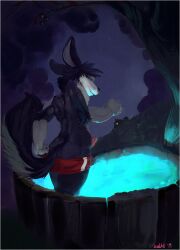2014 anthro ass biped black_body black_ears black_fur black_nose black_tail bottomwear cheek_tuft clothing dated elbow_tufts erection facial_tuft foreskin fur genitals glans gloves_(marking) humanoid_genitalia humanoid_penis male markings multicolored_body multicolored_fur oselotti outside penis pink_glans pink_penis plant red_bottomwear red_clothing shoulder_tuft signature smile solo standing three-quarter_view tree tuft two_tone_body two_tone_fur two_tone_tail uncircumcised undressing white_body white_fur white_inner_ear white_tail