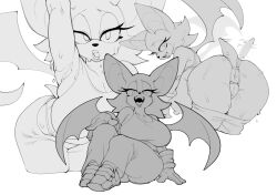 eigaka female female_only grey_background greyscale monochrome presenting_anus presenting_hindquarters rouge_the_bat sketch solo_female sonic_(series) sonic_the_hedgehog_(series)