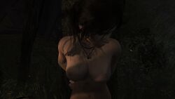 3d bondage captive captured captured_heroine casual completely_nude dirty female game_mod hands_behind_back hands_tied human imminent_rape lara_croft lara_croft_(survivor) neckwear nipples nude nude_mod outdoor_nudity outdoors pale_skin pov rope tied_hands tied_up tomb_raider tomb_raider_(survivor)