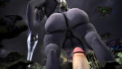 2boys 3d alien anthro anus ass balls big_ass big_butt cheap-wazoo dick erection fat_ass first_person_view gay halo halo_(series) huge_butt human humanoid humanoid_genitalia humanoid_penis impending_sex looking_at_another looking_back looking_up male male/male male_anthro male_only male_pov master_chief nude outside presenting_ass presenting_butt sangheili soldier