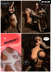 1girls 3d black_cat_(marvel) bodysuit bondage captured captured_heroine comic corruption domination elmeistro english_text felicia_hardy forced gwen_stacy gwenom heroine leather marvel marvel_comics penis rape she-venom speech_bubble spider-gwen spider-man_(ps4) spider-man_(series) straight_hair superhero superheroine tentacle tentacle_sex tied_up tight_clothing venom venom_(marvel)