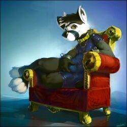 1:1 anthro biped black_body black_eyebrows black_fur black_hair black_inner_ear black_nose blue_eyes bulge cheek_tuft clothing collar cuff_(restraint) eyebrows facial_tuft front_view fur glistening glistening_eyes glistening_nose hair hand_on_bulge heterochromia hi_res inner_ear_fluff lying male multicolored_body multicolored_fur multicolored_hair neck_tuft on_side oselotti restraints rubber rubber_clothing rubber_suit shackles signature simple_background solo tuft two_tone_body two_tone_fur two_tone_hair white_body white_fur white_hair white_inner_ear_fluff white_toes yellow_collar yellow_eyes