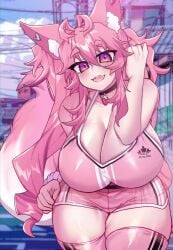 1girls animated big_breasts breasts busty curvaceous female female_only fox fox_ears fox_girl fox_tail foxgirl gigantic_breasts huge_breasts kireina_pinky_fox large_breasts massive_breasts mp4 no_sound osiimi pinky_fox_(osiimi) tagme thick_thighs thighhighs thighs video virtual_youtuber voluptuous