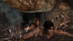 3d casual cave clothed_male completely_nude dirty escape female game_mod human lara_croft lara_croft_(survivor) male nude_female nude_mod pale_skin tomb_raider tomb_raider_(survivor)