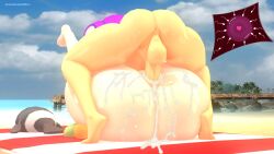 3d 3d_(artwork) anus ass balls beach big_ass breasts colored_nipples cum cum_in_pussy cum_inside dripping_cum dripping_pussy dripping_semen harmony_(splatoon) huge_ass impregnation leviantan581re mating_press naked naked_female naked_male octoling octoling_boy pink_nipples purple_hair source_filmmaker splatoon splatoon_3 suction_cup tentacle_hair