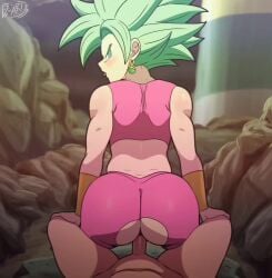 1boy 1girls anal anal_sex animated ass audiodragon big_ass d-art dragon_ball dragon_ball_super duplicate ear_piercing fusion green_eyes green_hair kefla legendary_super_saiyan penis pov reverse_cowgirl_position sex shorter_than_10_seconds shorter_than_30_seconds shounen_jump sound sound_edit super_saiyan super_saiyan_2 tagme video voluptuous