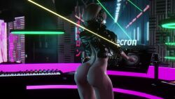 1girls 3d 3d_(artwork) 3d_animation animated ass big_ass bottomless casual clothing club dancing dat_ass dj electronics female headphones hourglass_figure human jacket large_ass light-skinned_female mp4 muscular_female outerwear pale_skin playing_music public round_ass shorter_than_10_seconds skyarsenic sling_bikini solo_female solo_focus sound tagme thick_thighs thighs twitter video voluptuous voluptuous_female