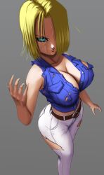 android 18 from dragon ball by elitenappa