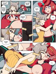 comic female female_only mono-tsun-kae nia nia_(xenoblade) nintendo pyra short_hair tagme white_skin xenoblade_(series) xenoblade_chronicles_2 yuri