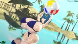 3d alternate_breast_size ass beach bikini bimbo blue_hair breasts closed_eyes female_only gigantic_breasts hips huge_ass huge_breasts huge_hips huge_thighs hyper hyper_breasts lana_(pokemon) large_breasts pokemon pokemon_sm rgtdwtbr source_filmmaker thick_thighs thighs wide_hips